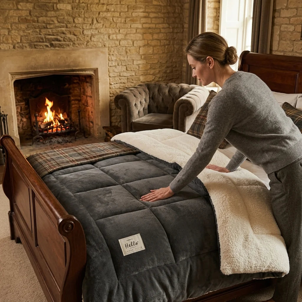 1PC Crystal Velvet Puffy Comforter