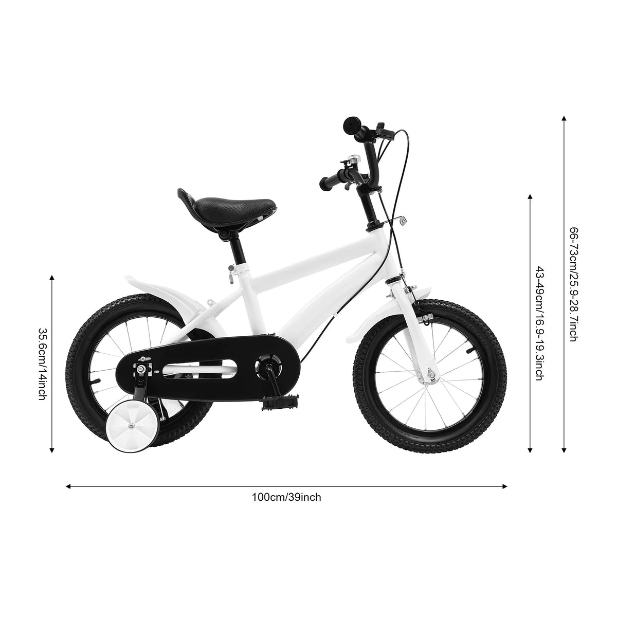 14 Inch Kids Bike w/ Training Wheels for Boys Girls