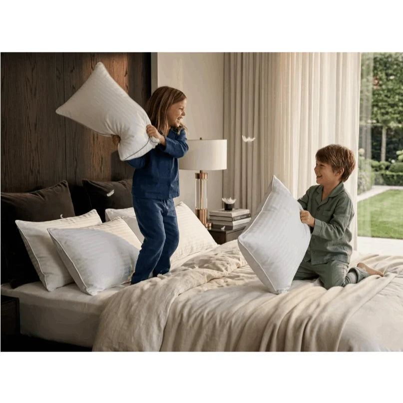 Stripe Pillows Hotel Quality 2 Pack Bed Pillows