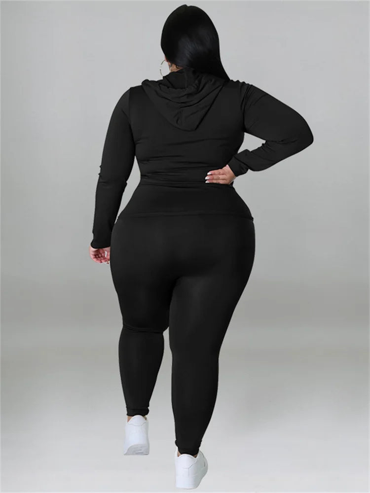 Wmstar Plus Size Women Hoodies Sweatsuit Leggings Pants Sets