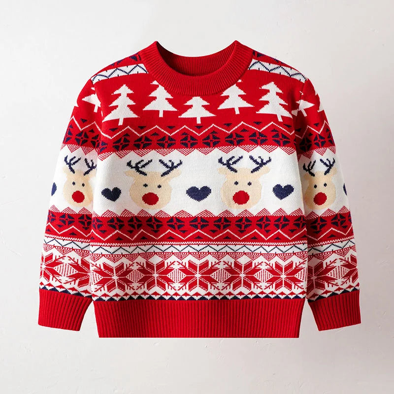 Christmas Family Sweaters Parent-Child Matching Pollover