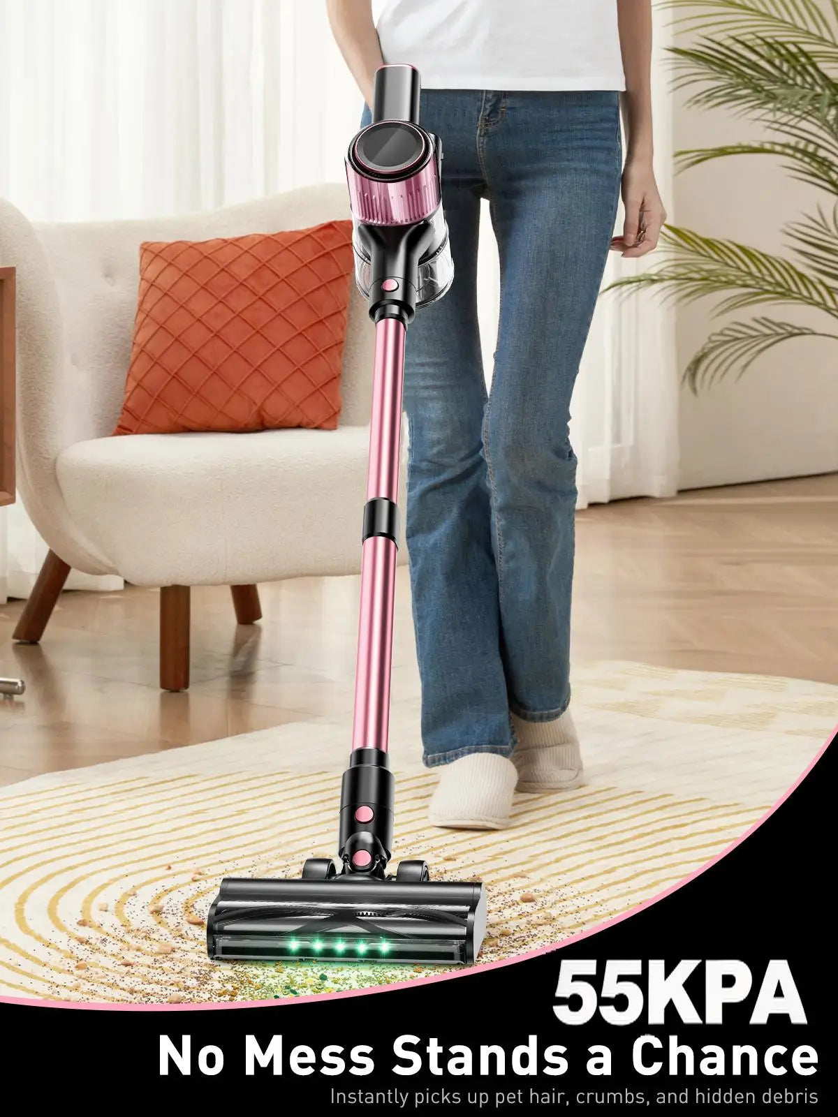 Cordless Vacuum Cleaner, 55Kpa/5