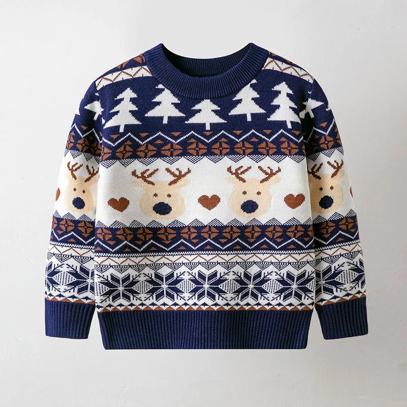 Christmas Family Sweaters Parent-Child Matching Pollover