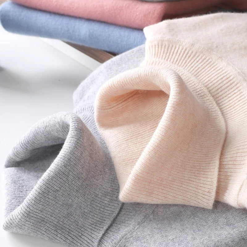 Soft Cashmere Sweater Men's Turtleneck Pullover