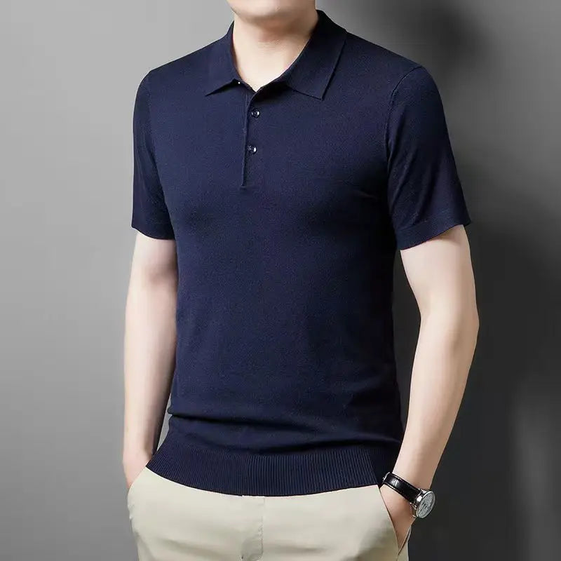 New merino Knit Polo Shirt