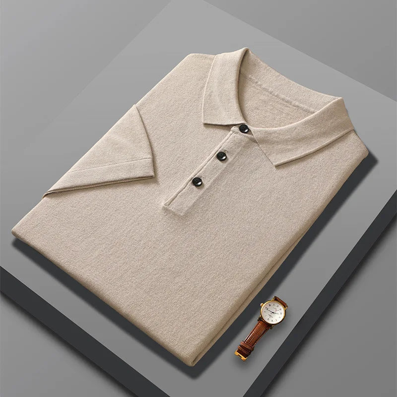 New merino Knit Polo Shirt
