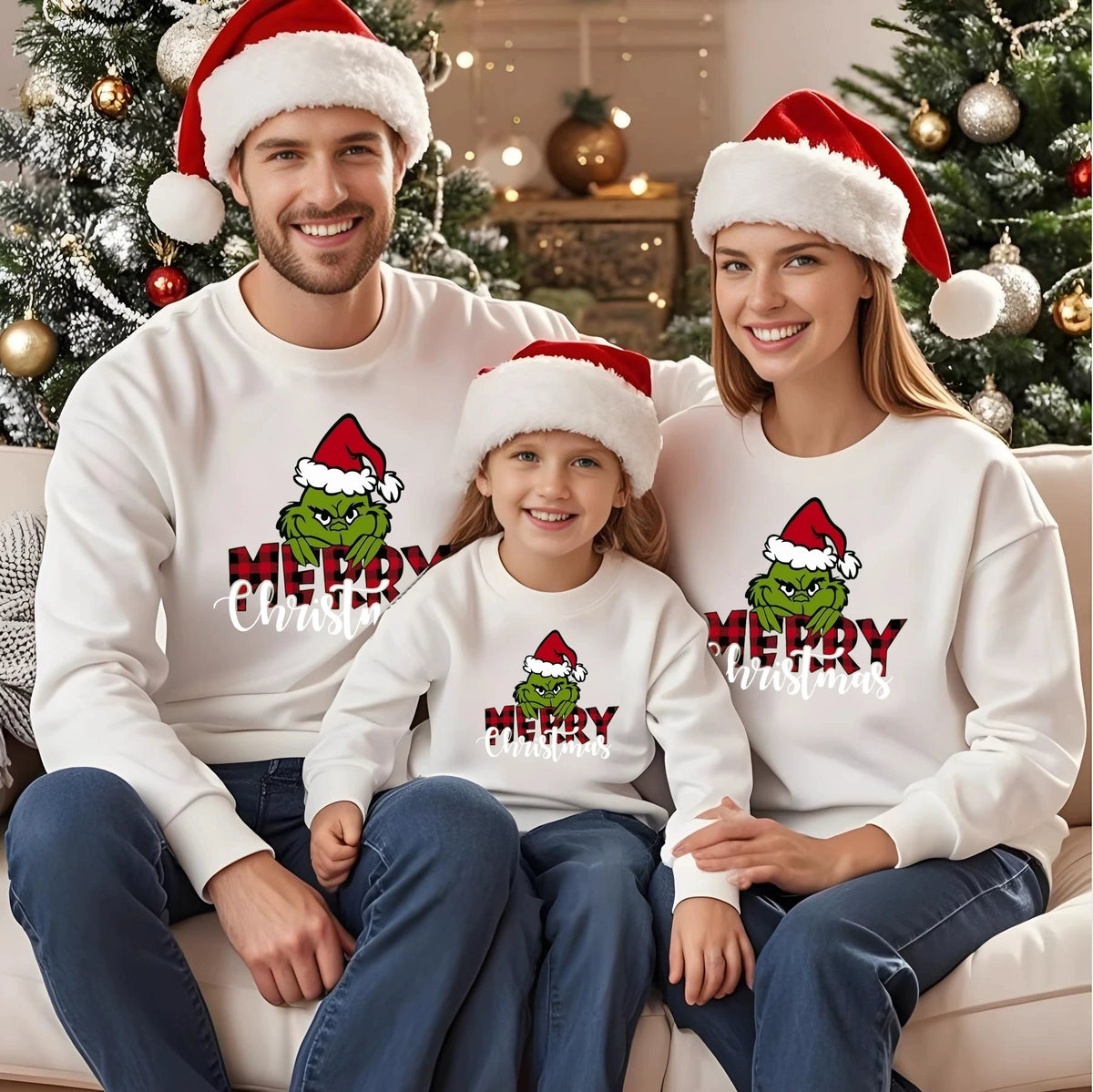 New Christmas Family Matching Xmas Jumper Shirts