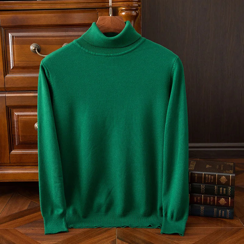 Soft Cashmere Sweater Men's Turtleneck Pullover