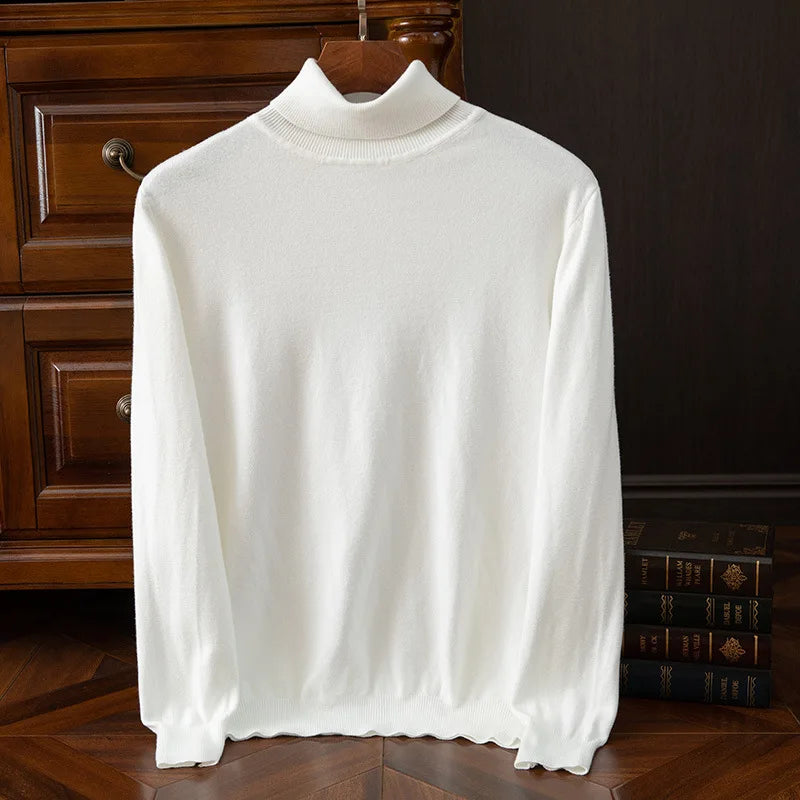 Soft Cashmere Sweater Men's Turtleneck Pullover