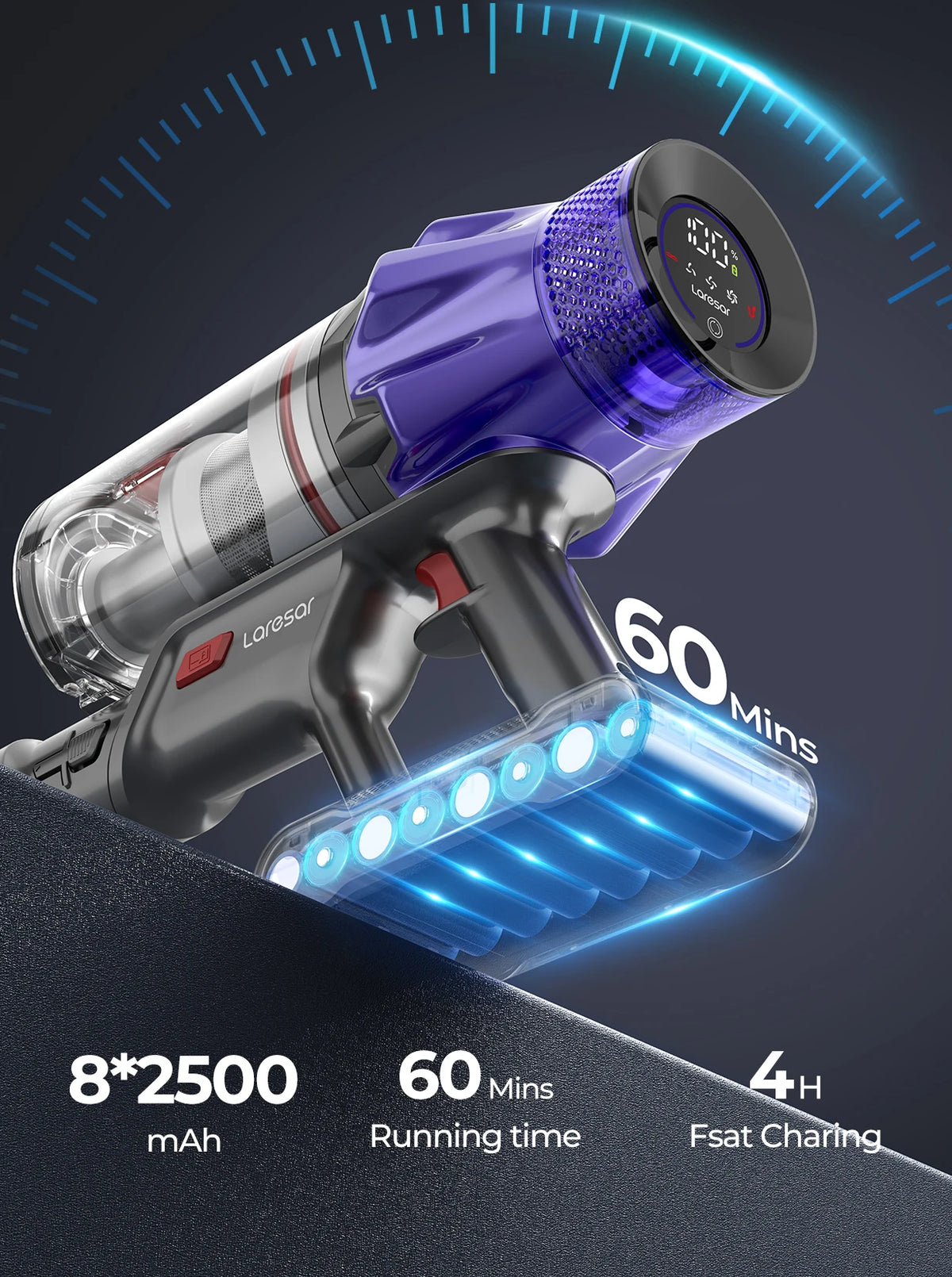 V7 500W 50KPA Suction Power Cordless Vacuum Cleaner