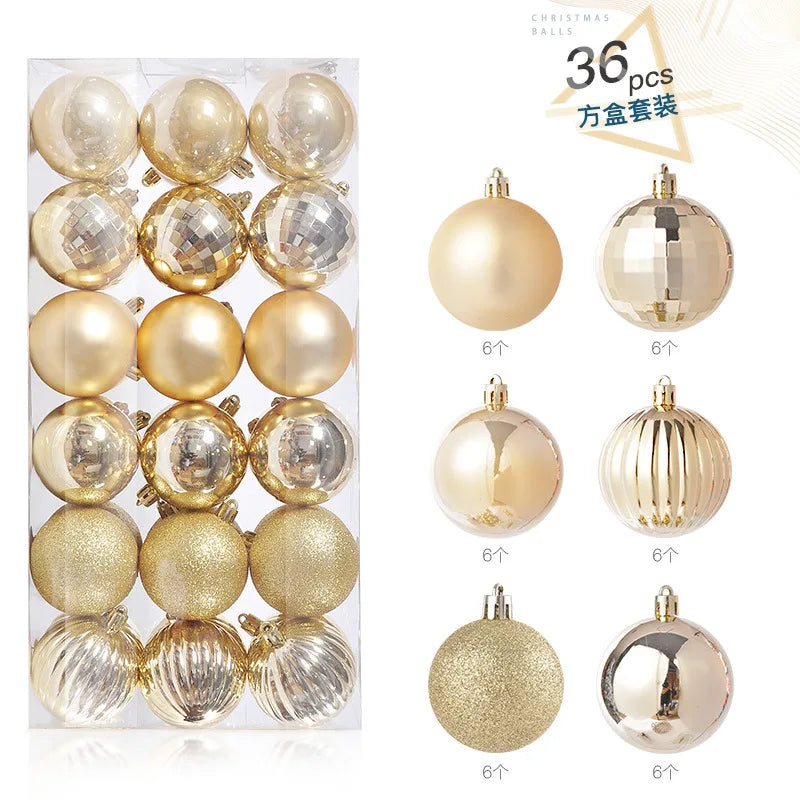 36Pcs 3CM Christmas Balls Christmas Tree Decoration