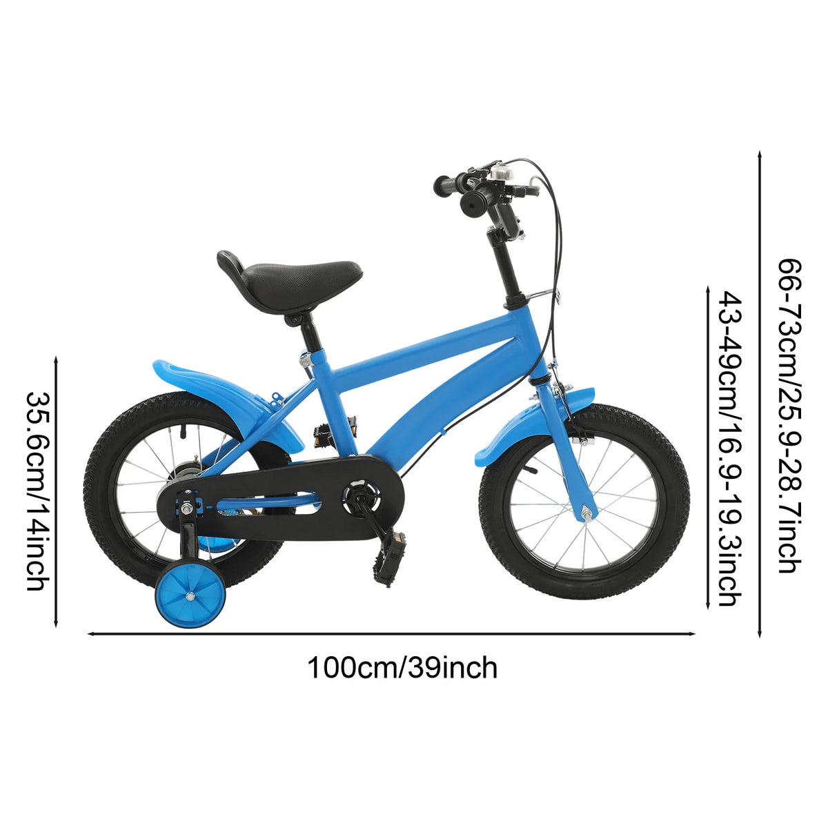 14 Inch Kids Bike w/ Training Wheels for Boys Girls