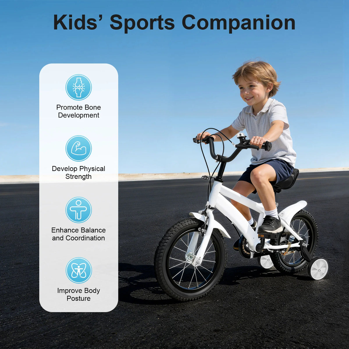 14 Inch Kids Bike w/ Training Wheels for Boys Girls