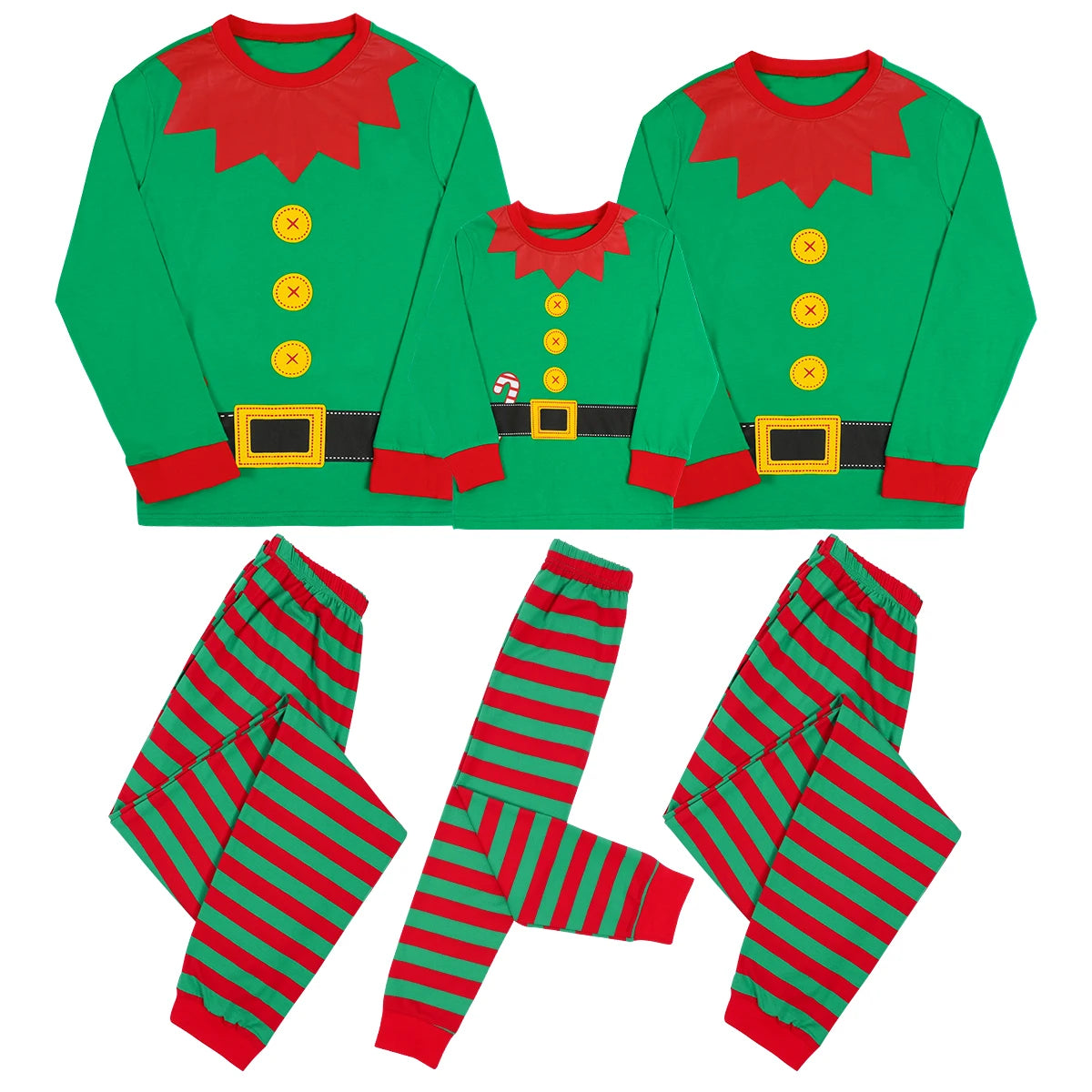 Elf Christmas Clothes Family Set