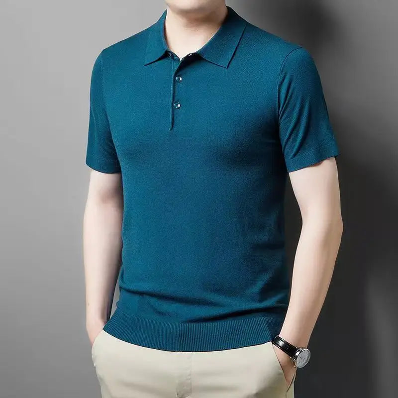 New merino Knit Polo Shirt