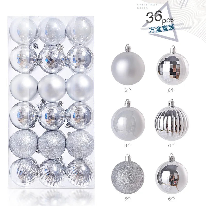 36Pcs 3CM Christmas Balls Christmas Tree Decoration