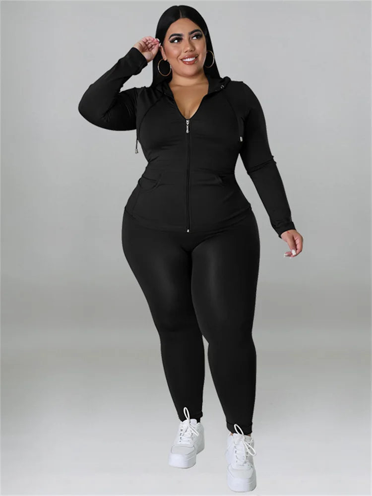 Wmstar Plus Size Women Hoodies Sweatsuit Leggings Pants Sets