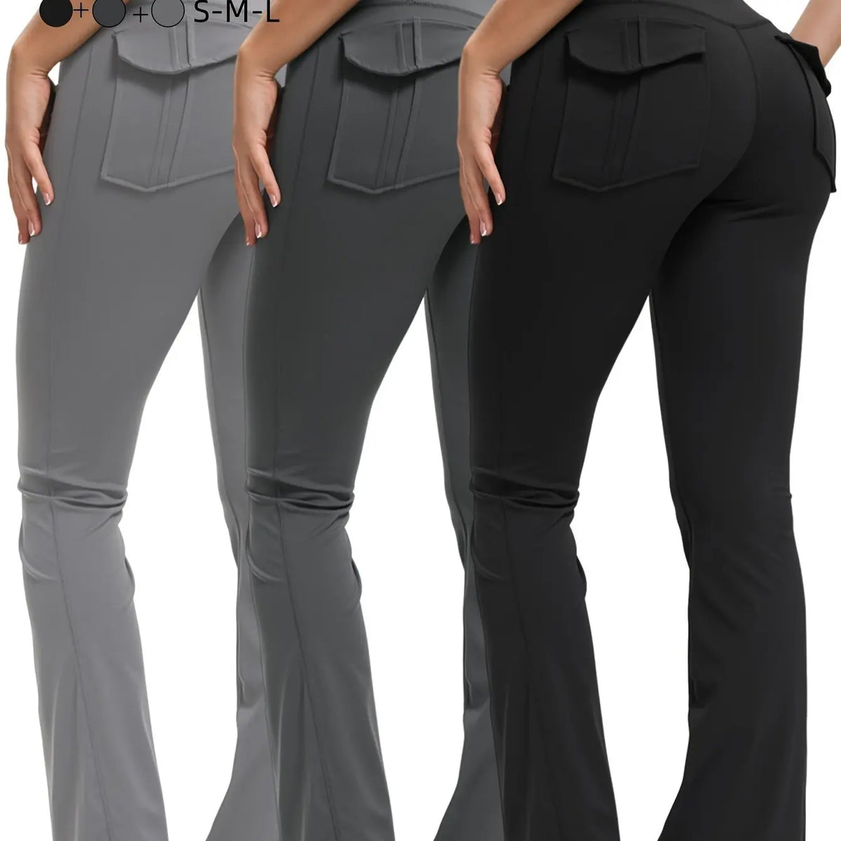 3 Pack Bootcut Yoga Pants With Pockets For Women
