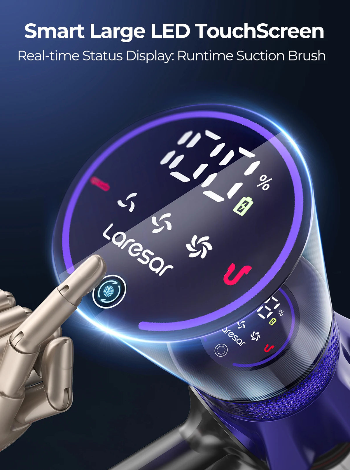 V7 500W 50KPA Suction Power Cordless Vacuum Cleaner