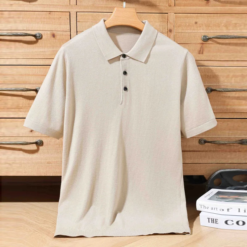 New merino Knit Polo Shirt