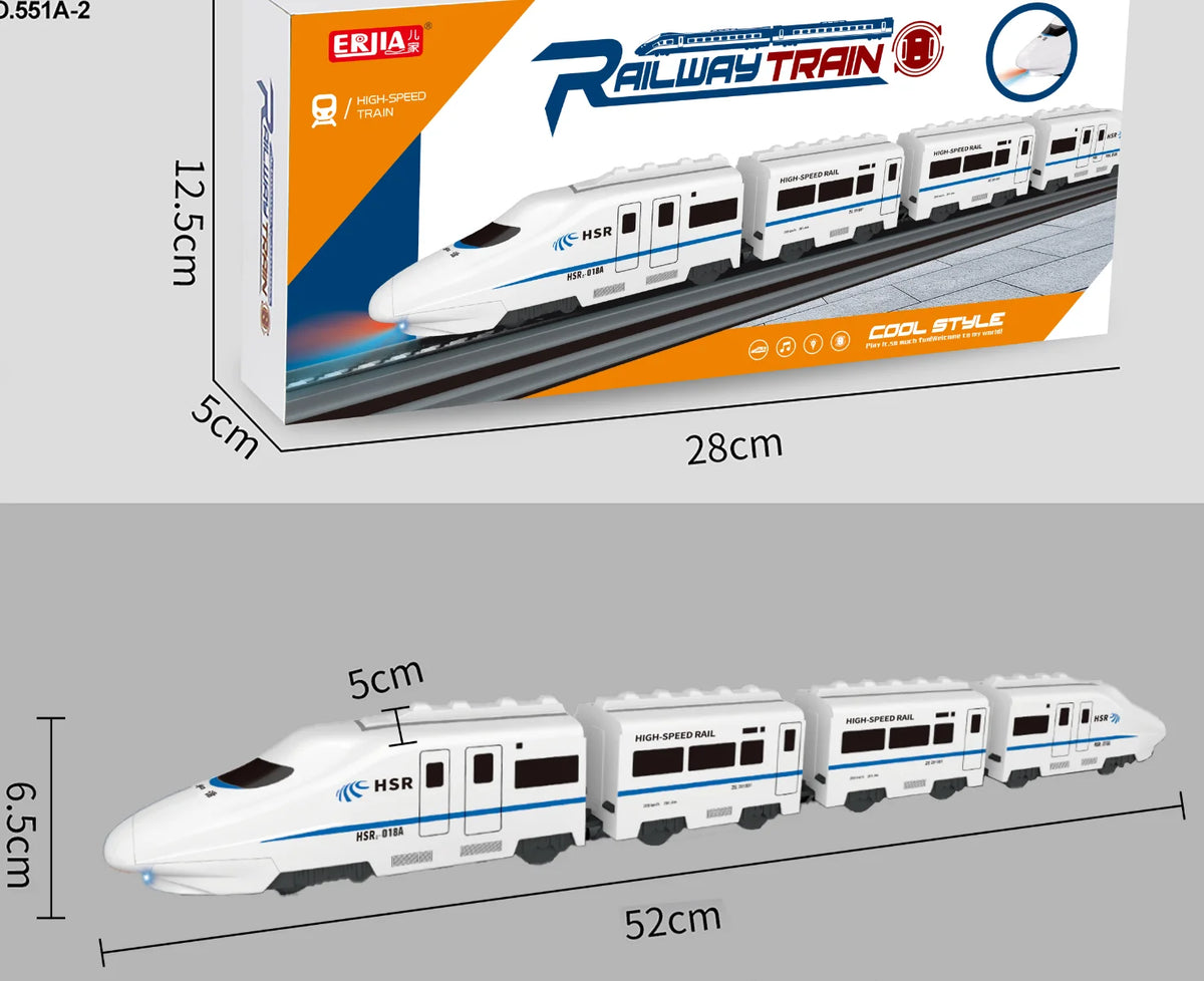 Kids DIY Simulation High Speed Railway Train Toy