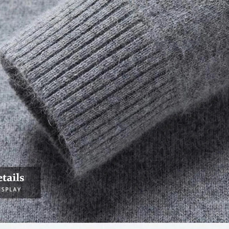 Turtleneck Men 100% Wool Pullover