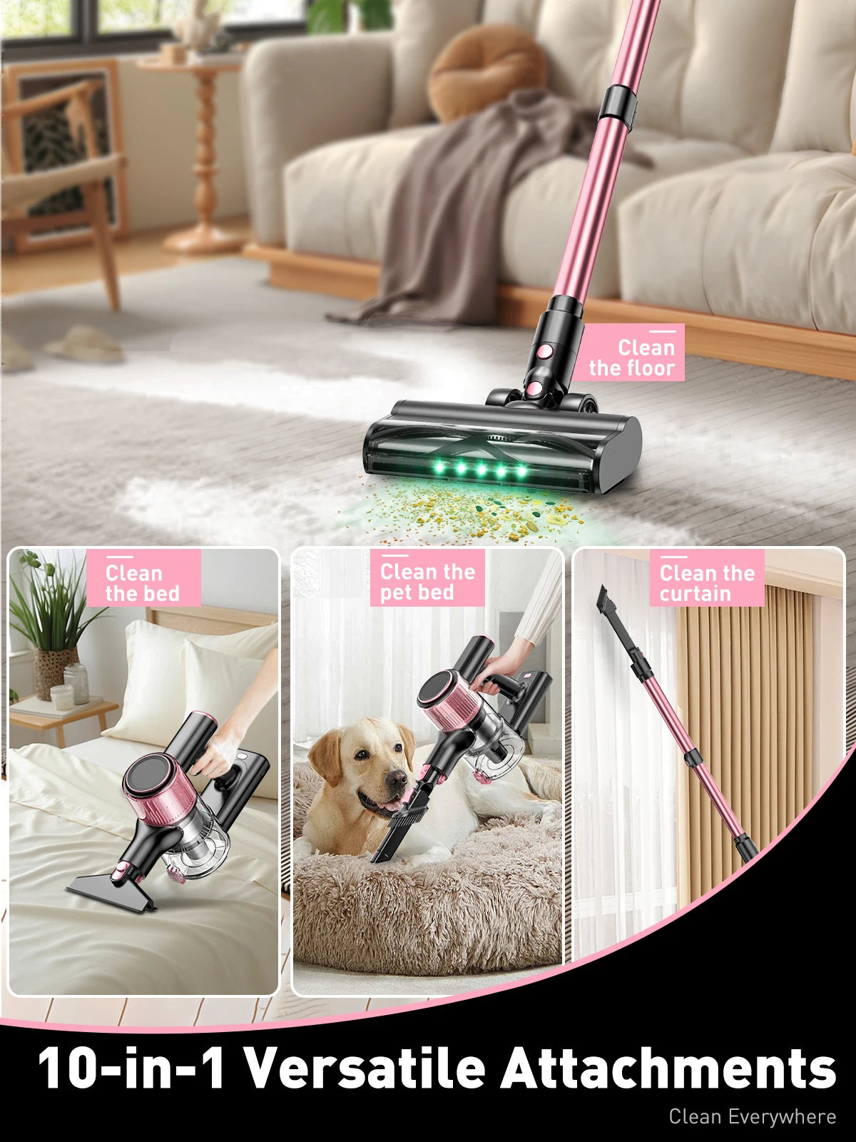 Cordless Vacuum Cleaner, 55Kpa/5