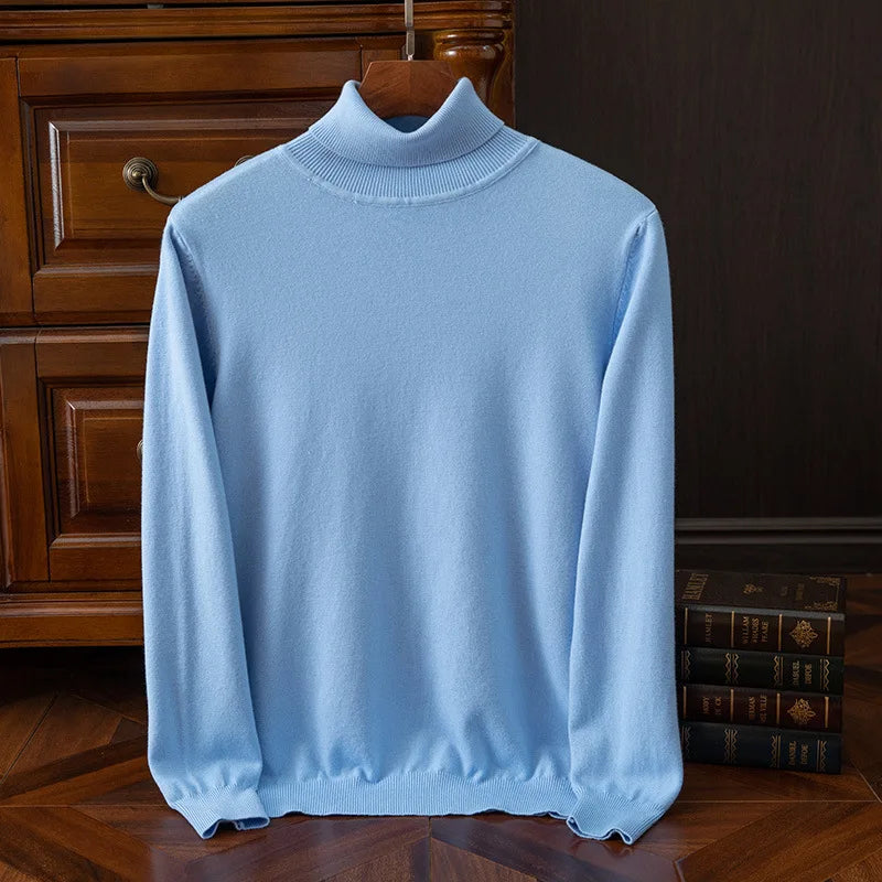 Soft Cashmere Sweater Men's Turtleneck Pullover