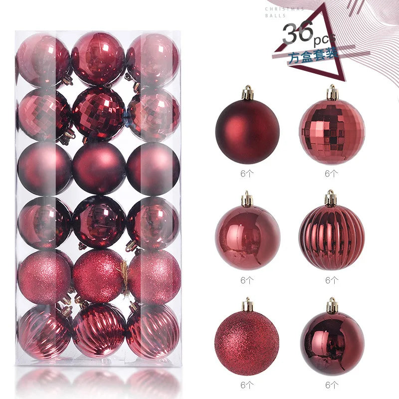 36Pcs 3CM Christmas Balls Christmas Tree Decoration