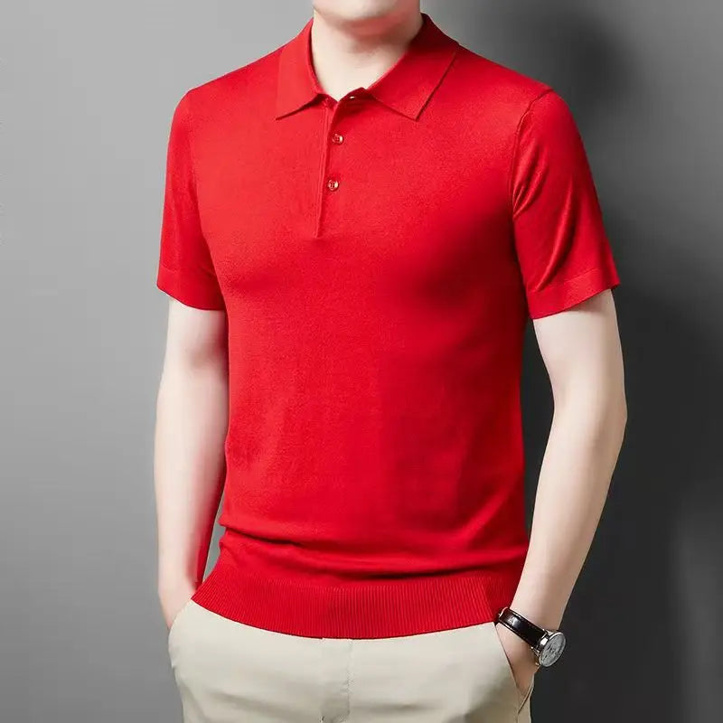 New merino Knit Polo Shirt