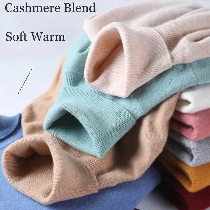 Soft Cashmere Sweater Men's Turtleneck Pullover
