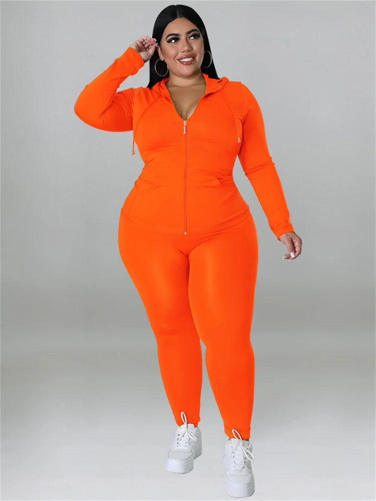 Wmstar Plus Size Women Hoodies Sweatsuit Leggings Pants Sets