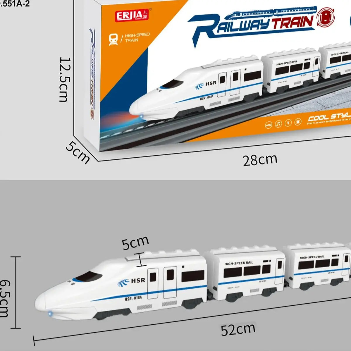 Kids DIY Simulation High Speed Railway Train Toy