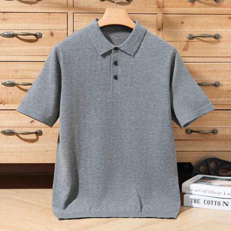 New merino Knit Polo Shirt